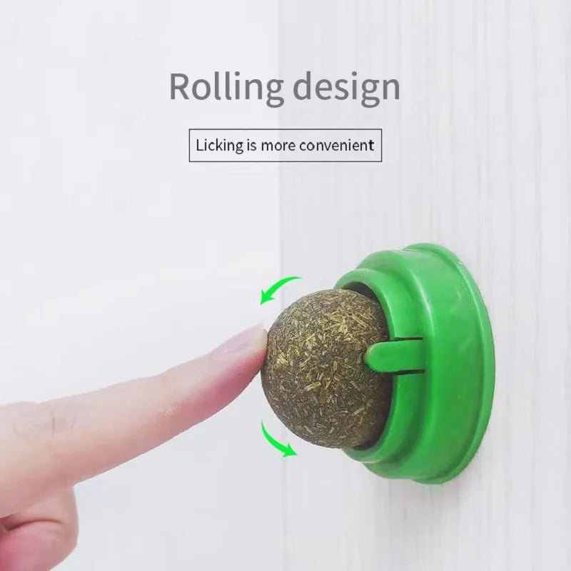 Natural Catnip Scratching For Cats Therapeutic Healthy Scraper Toy Cat Wall Sticker Ball Pet Produc 2