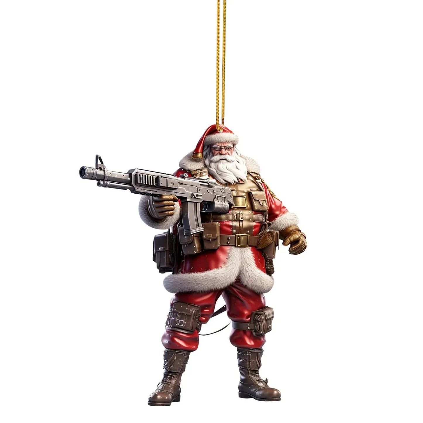 Acrylic Santa Pendant Christmas Ornament For Home Office Decor 2