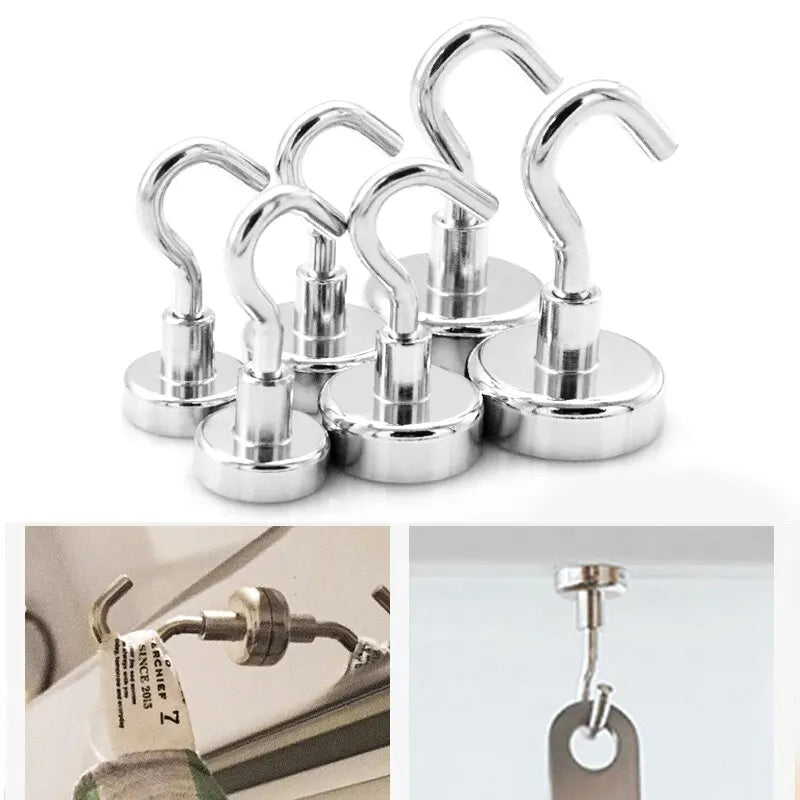 Powerful Magnetic Hook Strong Neodymium Magnets For Fridge Practical LoadBearing Hook Kitchen Bar U 5