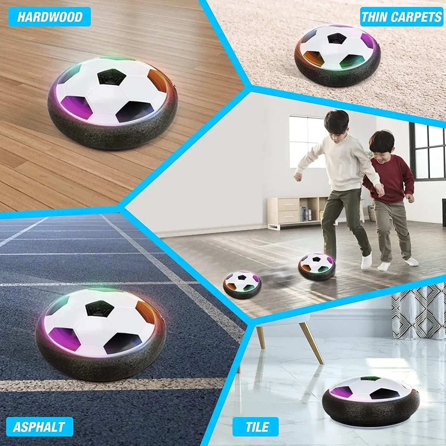 Electric Hover Soccer Ball Floating Football With LED Lights Music Soccer Toy For Children Indoor A 1