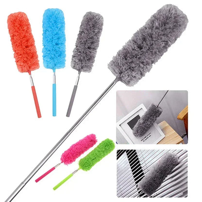 Telescopic Feather Duster, Lightweight Extendable Dust Cleaning Brush for Furniture, Car, Air Conditioner, Home Cleaning