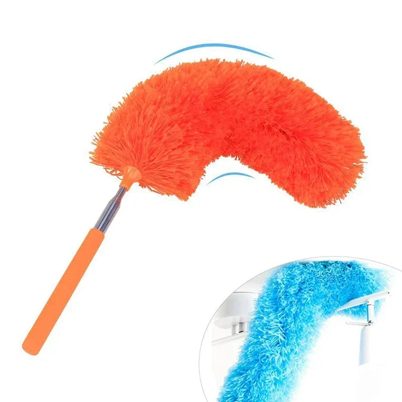 Telescopic Feather Duster Lightweight Extendable Dust Cleaning Brush For Furniture Car Air Conditio 2