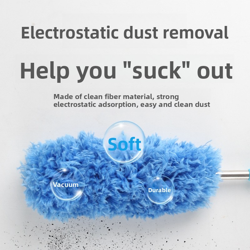 Telescopic Feather Duster Lightweight Extendable Dust Cleaning Brush For Furniture Car Air Conditio 3