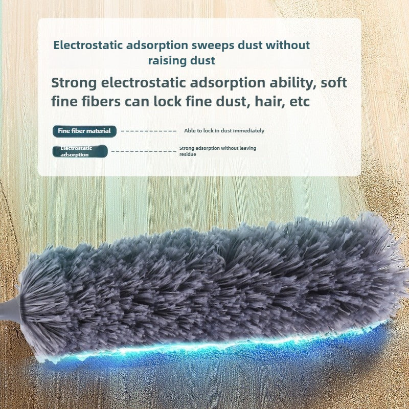 Telescopic Feather Duster Lightweight Extendable Dust Cleaning Brush For Furniture Car Air Conditio 4