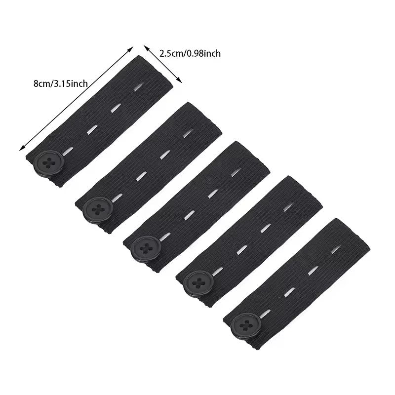 Pant Extender Belt Unisex Waist Band for Tight Trousers, Jeans, Skirts, Maternity Button Hooks