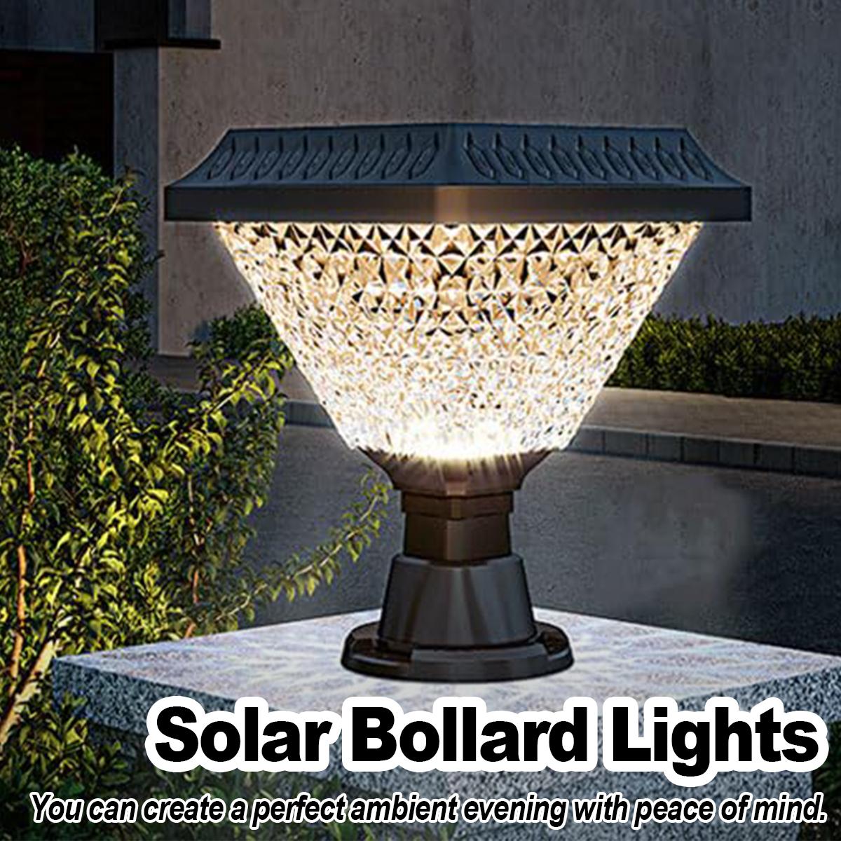 Outdoor Waterproof Solar Light with Timer, LED Bright Lights for Yard, Decorative Post for Garden Street