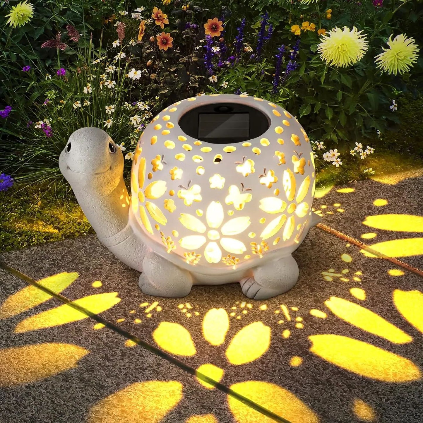Solar Outdoor Statue with Light, Unique Female Garden Statue, Birthday Gift for Mom