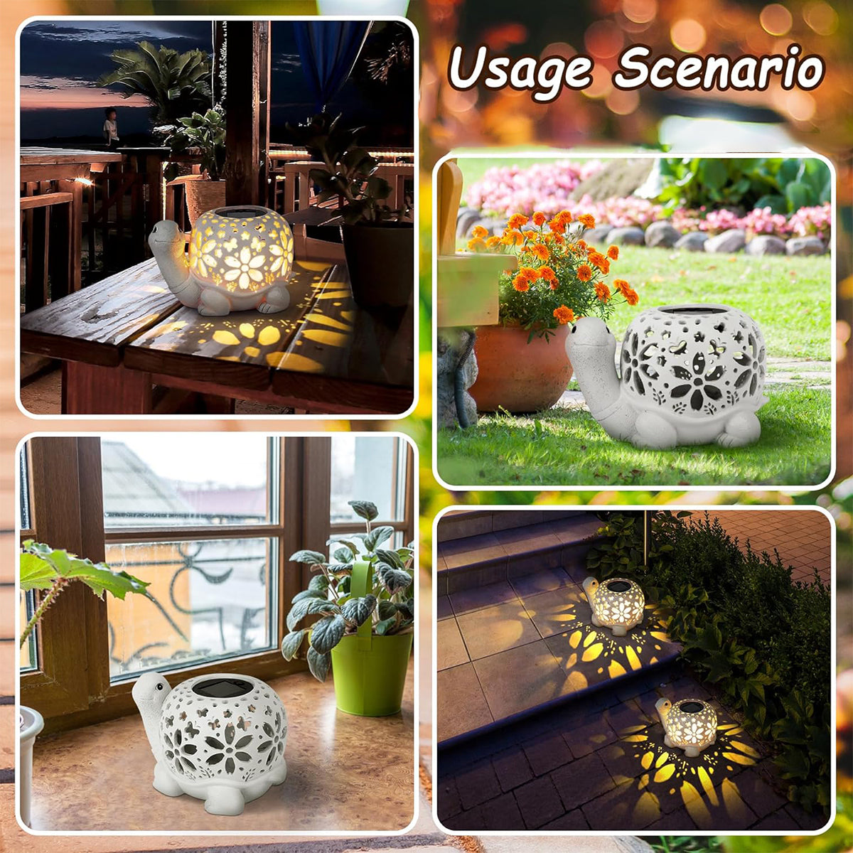 Solar Outdoor Statue with Light, Unique Female Garden Statue, Birthday Gift for Mom