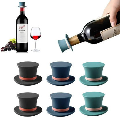 Silicone Leak-proof Wine Stopper, Reusable Champagne Bottle Cap, Bartender Accessories Bar Cocktail Barware Kitchen Tool
