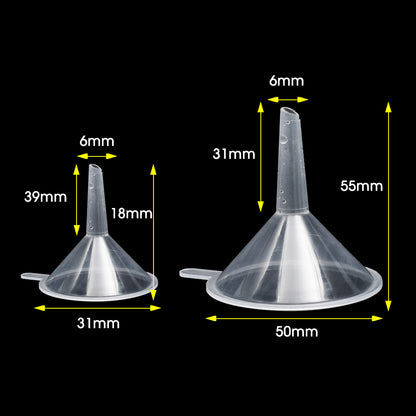 Mini Transparent Plastic Funnel For Oil Perfume Lotion Liquid Diffuser Bottle Tools 3