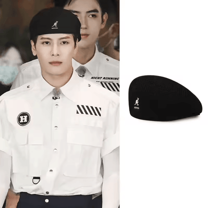 Four Seasons Knitted Thin Breathable Beret Luxury Polyester Beret Hat Women Mesh Berets Cap Autumn