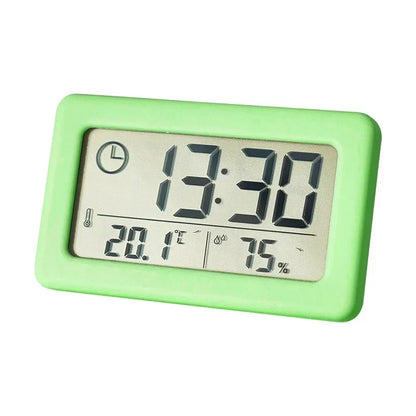 Mini Digital Clock With Temperature And Humidity Portable Desk Clock Electronics Thermometer Hygrom