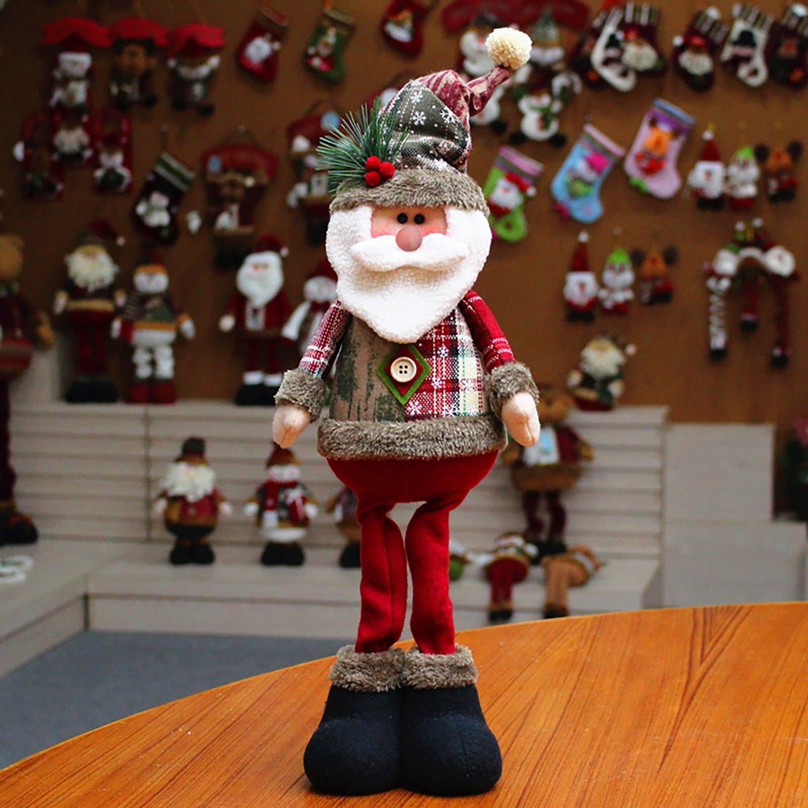 Santa Claus Snowman Elk Doll Plush Ornaments, New Big Christmas Tree Decorations, Wedding Party Supplies,