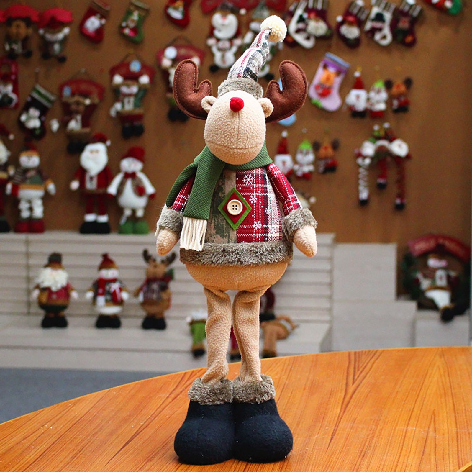 Santa Claus Snowman Elk Doll Plush Ornaments New Big Christmas Tree Decorations Wedding Party Suppl 5