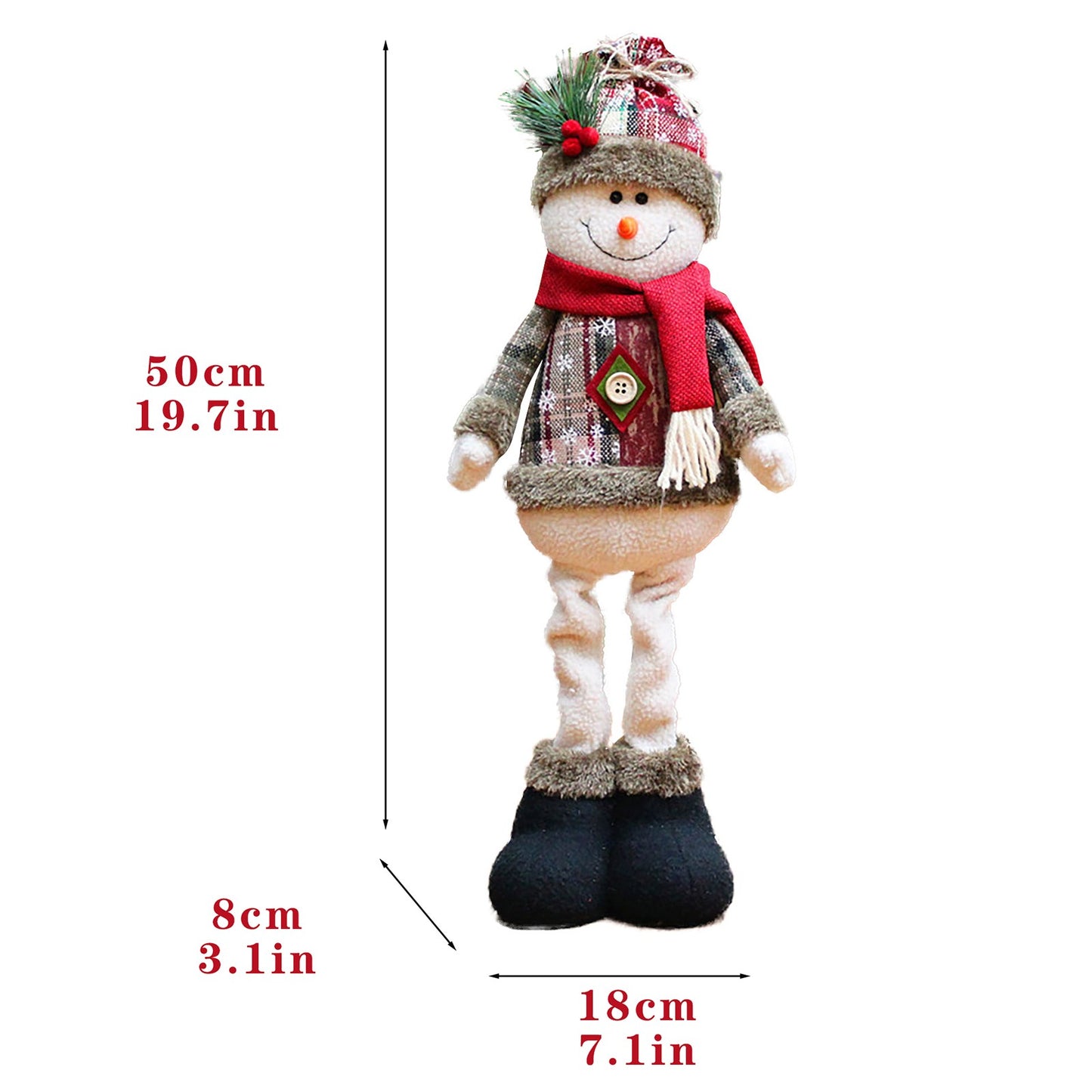 Santa Claus Snowman Elk Doll Plush Ornaments New Big Christmas Tree Decorations Wedding Party Suppl 1