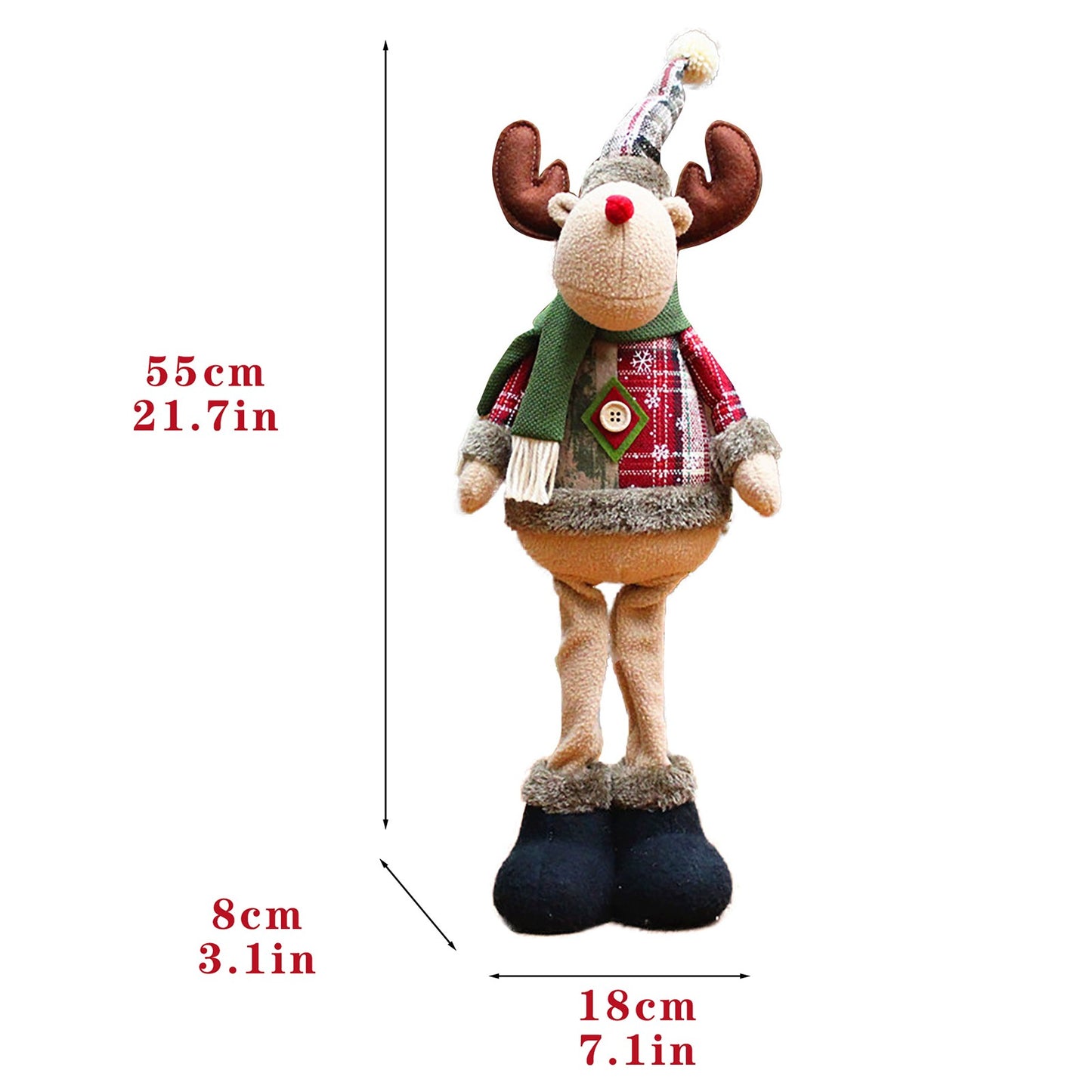 Santa Claus Snowman Elk Doll Plush Ornaments New Big Christmas Tree Decorations Wedding Party Suppl 2