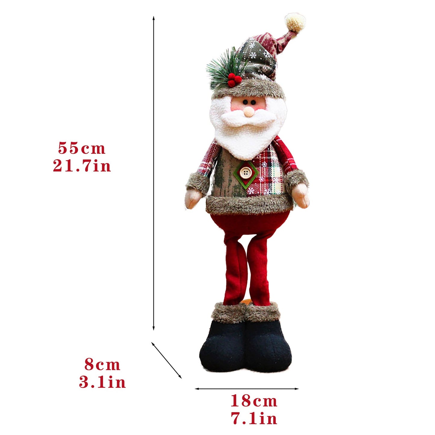 Santa Claus Snowman Elk Doll Plush Ornaments New Big Christmas Tree Decorations Wedding Party Suppl 3