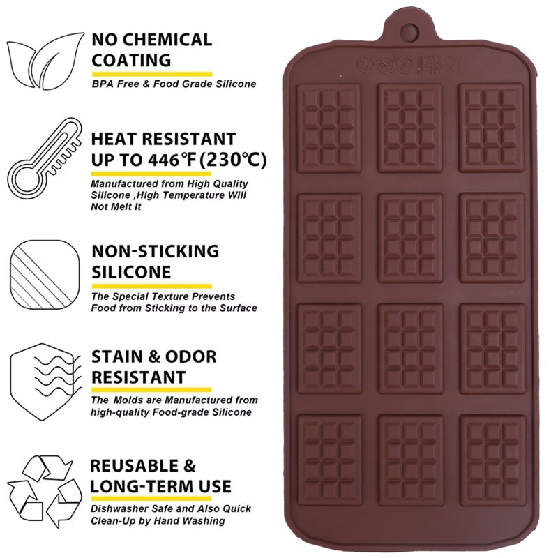Silicone Fondant Mould for Cake, Chocolate, Candy Bar, Baking Accessories