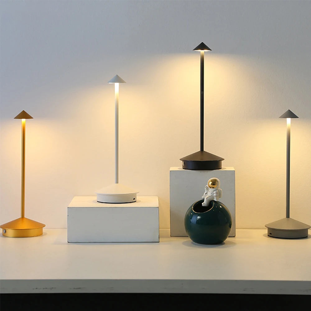 Rechargeable LED Table Lamp with Touch Sensor and Dimming for Bedroom, Hotel, Restaurant