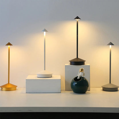 Rechargeable LED Table Lamp with Touch Sensor and Dimming for Bedroom, Hotel, Restaurant