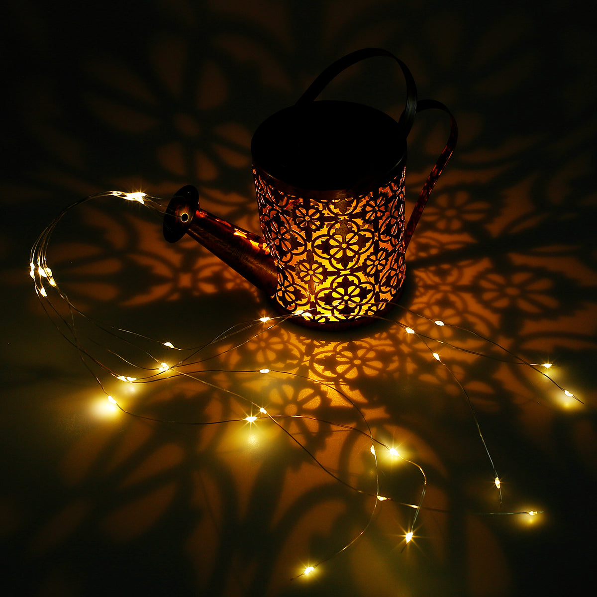 LED Solar Watering Can Light, Waterproof Kettle String Lamp, Hanging Solar Lantern for Outdoor Garden Decor