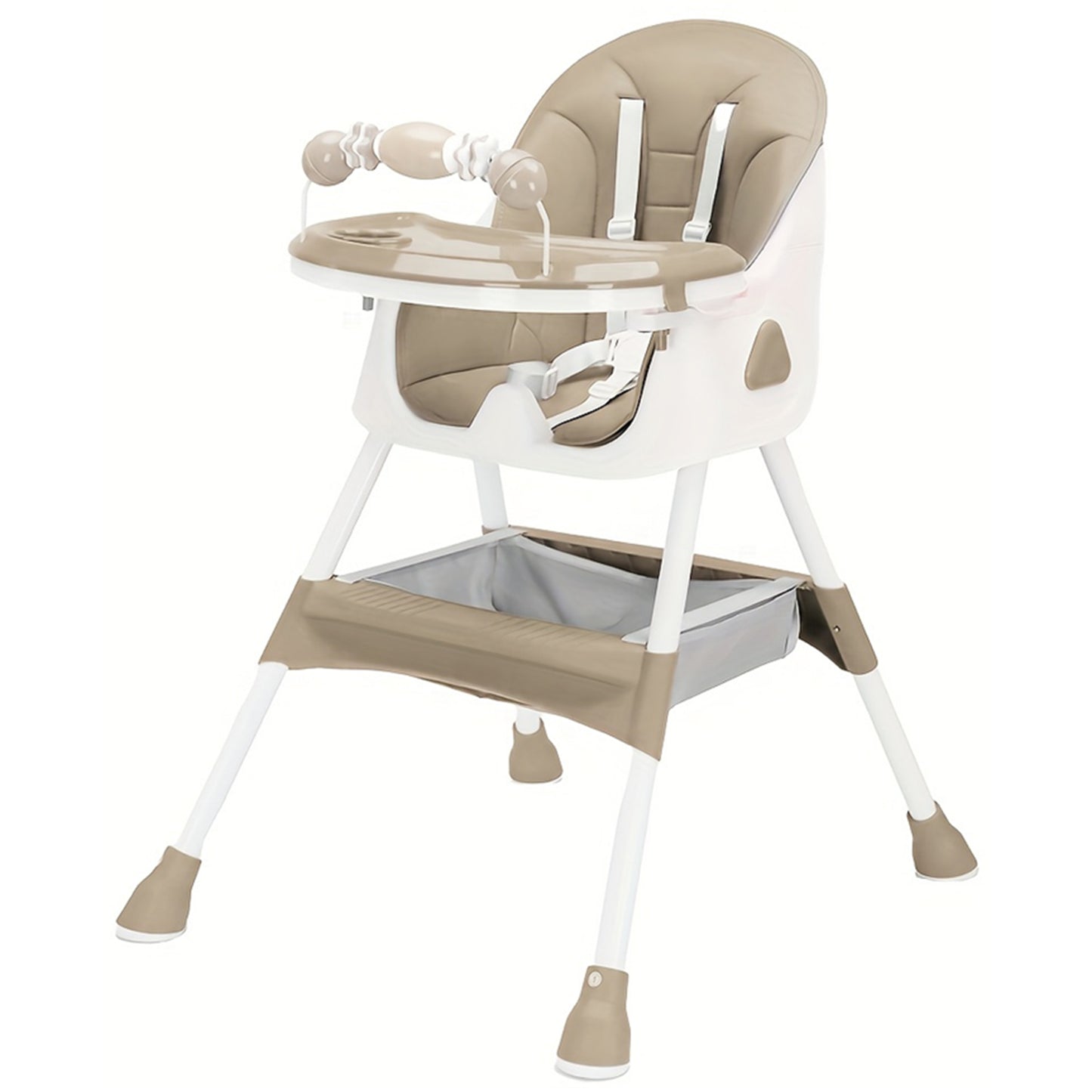 Easy To Clean Foldable Baby High Chair With ToyRack And Large Antislip Pad 3