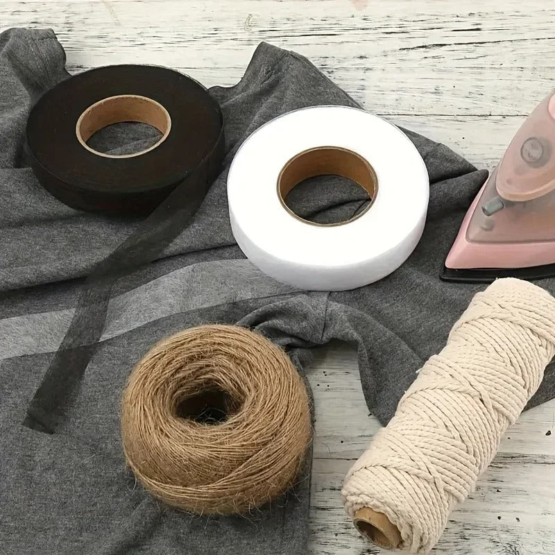 Interlining Fabric for Sewing, Non Woven Padded Wadding Tape, Hem Clothes Edge Shorten Length, Adhesive Tape for Jeans