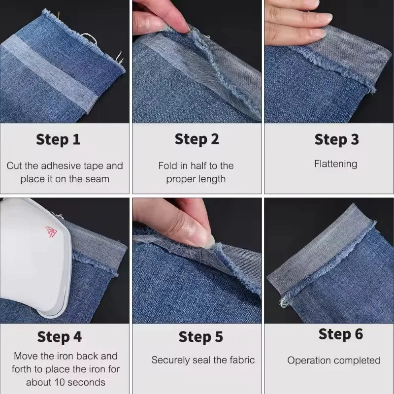 Interlining Fabric For Sewing Non Woven Padded Wadding Tape Hem Clothes Edge Shorten Length Adhesiv 3