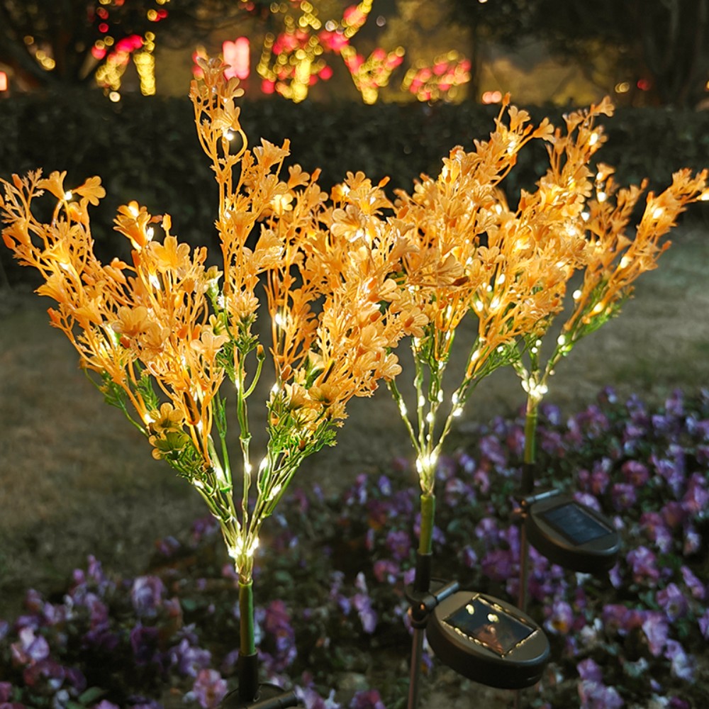 Solar Rapeseed Flower Ground Plug-In Light, Ideal for Garden, Courtyard, Path, Party, Lawn Decoration