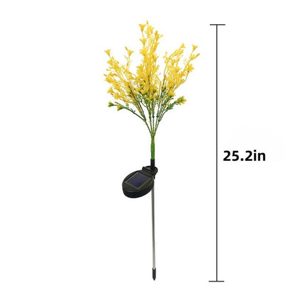 Solar Rapeseed Flower Ground Plug-In Light, Ideal for Garden, Courtyard, Path, Party, Lawn Decoration