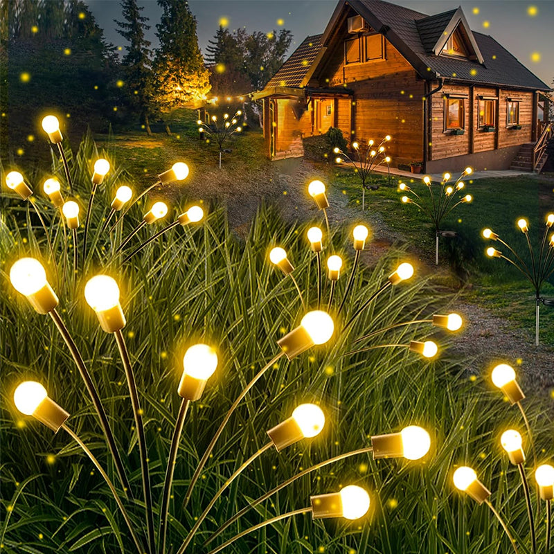 New Upgraded Solar Garden Lights, Waterproof Firefly Outdoor Vibrant Lights for Garden Decoration