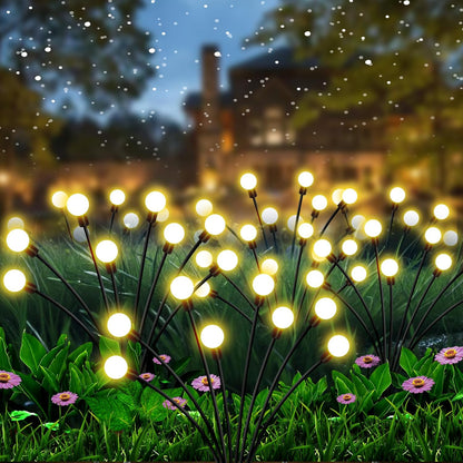 New Upgraded Solar Garden Lights, Waterproof Firefly Outdoor Vibrant Lights for Garden Decoration