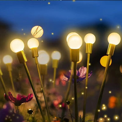 New Upgraded Solar Garden Lights, Waterproof Firefly Outdoor Vibrant Lights for Garden Decoration