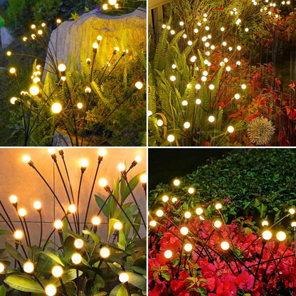 New Upgraded Solar Garden Lights, Waterproof Firefly Outdoor Vibrant Lights for Garden Decoration