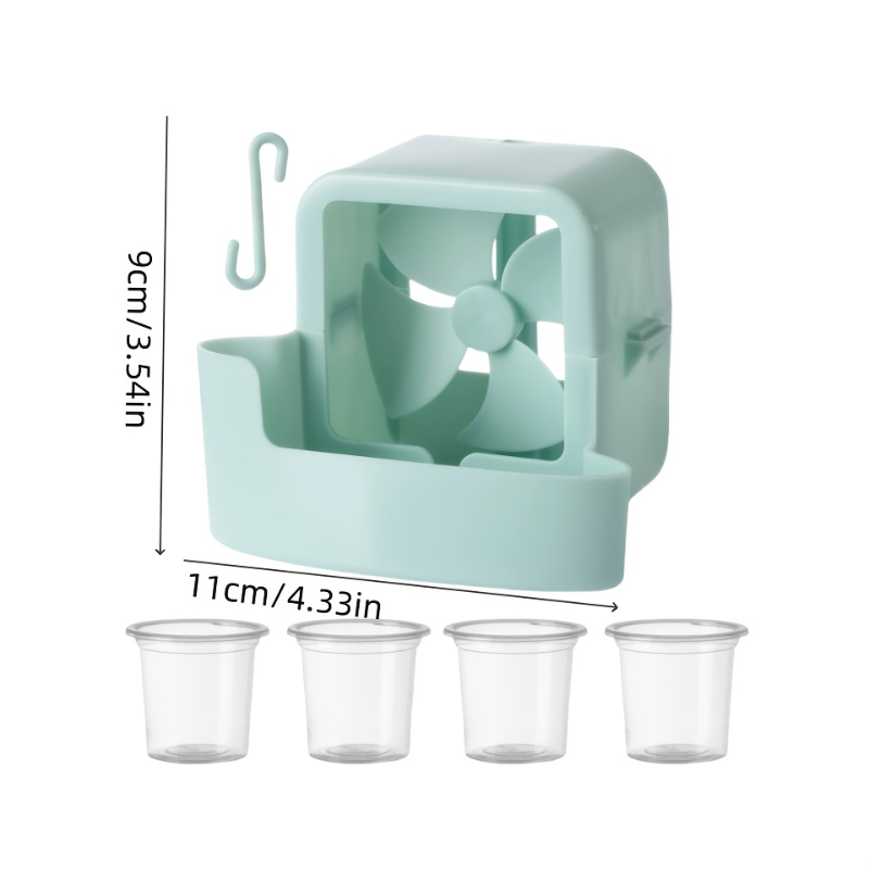 Fast Cooling Storage Box for Electric Fans, Portable Ice Storage with Hanging Hook for Household Use