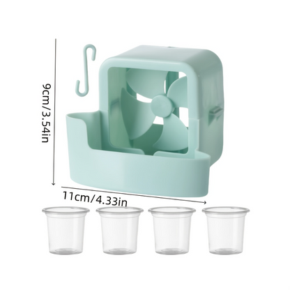 Fast Cooling Storage Box for Electric Fans, Portable Ice Storage with Hanging Hook for Household Use