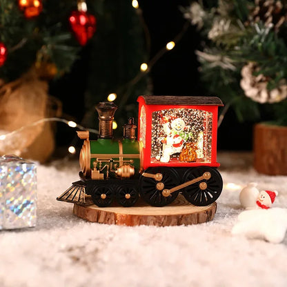 Merry Christmas Crystal Ball LED Lights Santa Claus Train Xmas Decoration For Home And Party Gift 1