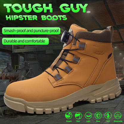 Waterproof Safety Boots For Men Indestructible Steel Toe Work Boots Antismash Stabresistant Safety  1