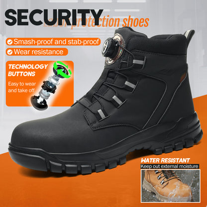 Waterproof Safety Boots For Men Indestructible Steel Toe Work Boots Antismash Stabresistant Safety  3