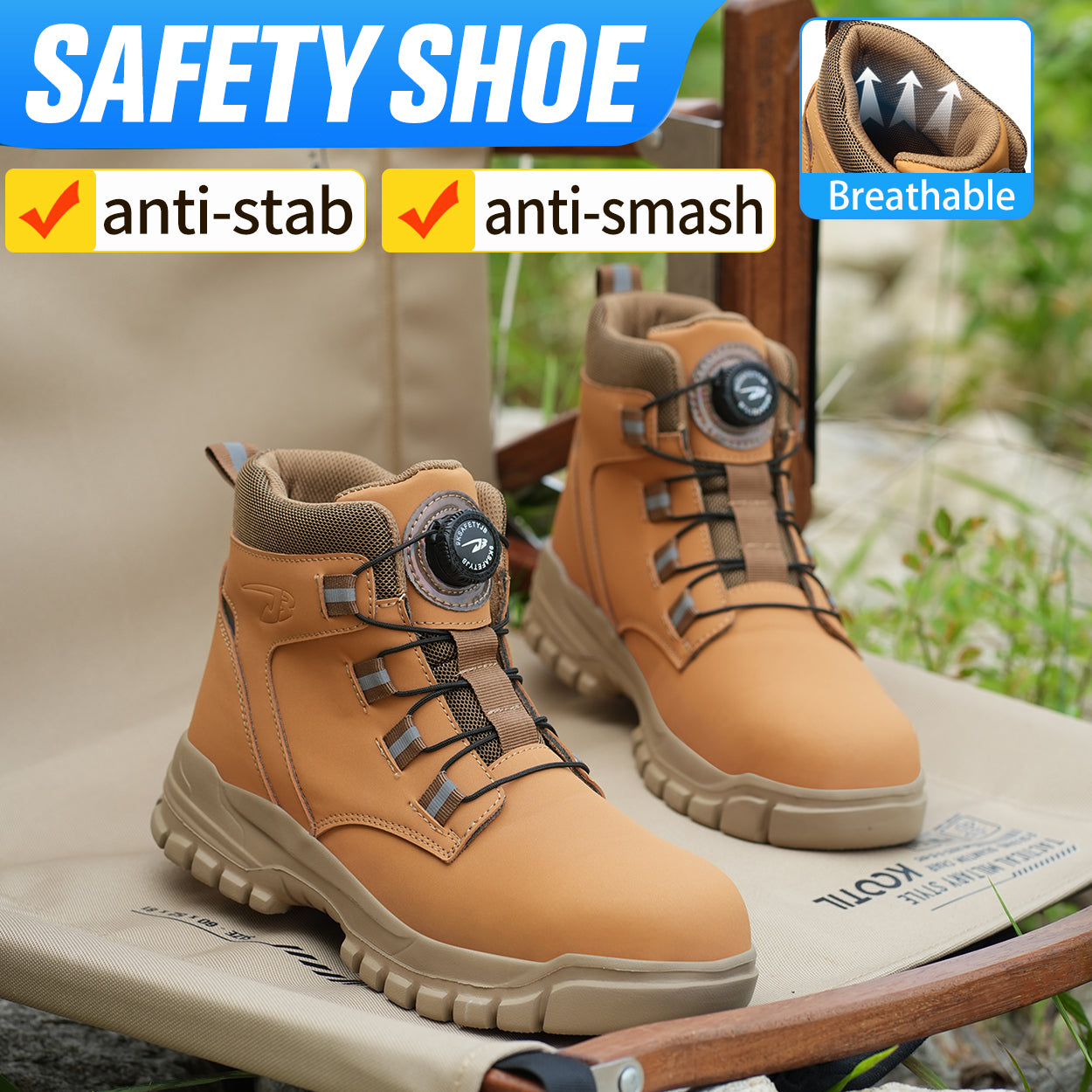 Waterproof Safety Boots For Men Indestructible Steel Toe Work Boots Antismash Stabresistant Safety  4