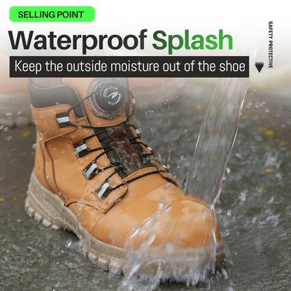 Waterproof Safety Boots For Men Indestructible Steel Toe Work Boots Antismash Stabresistant Safety  5