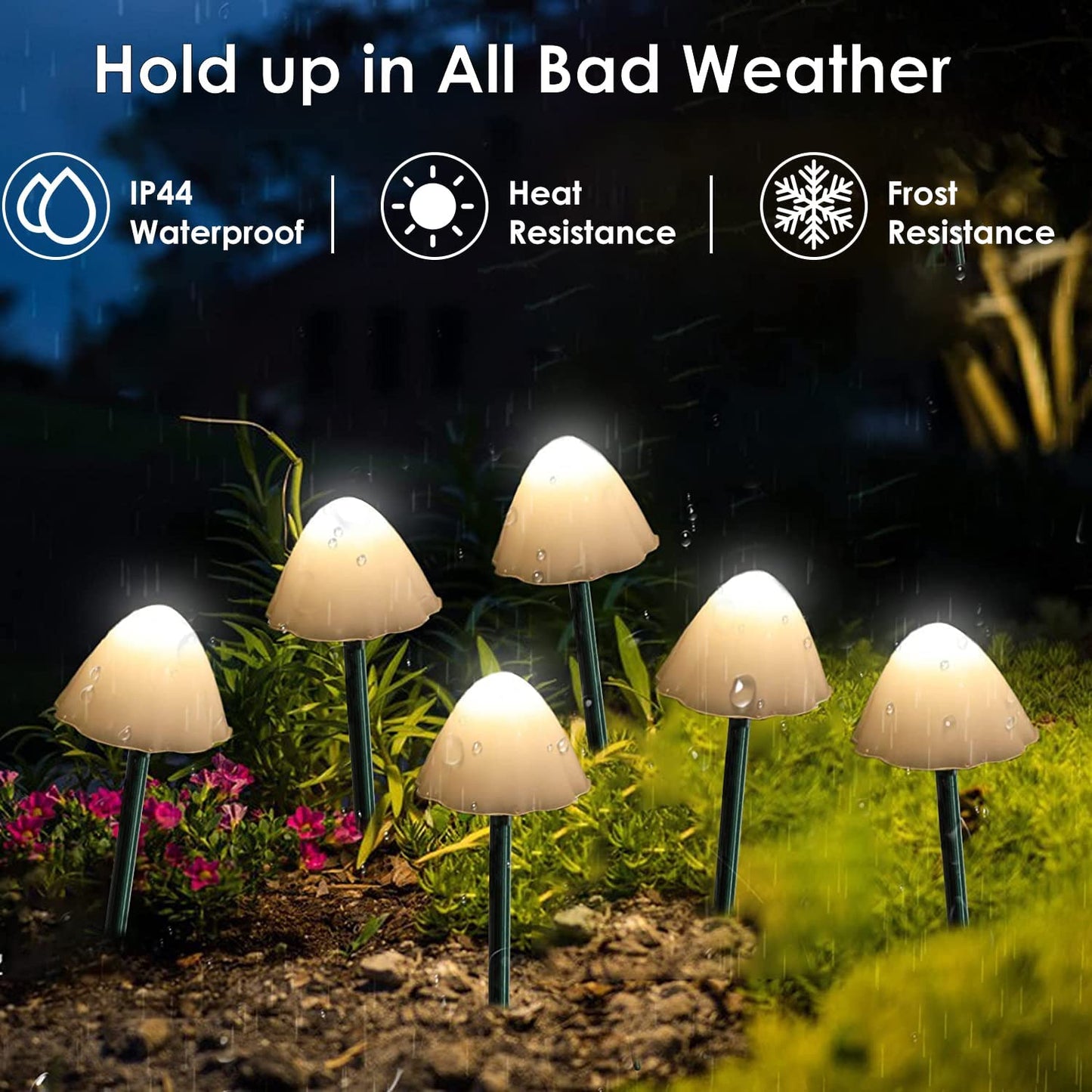 Waterproof LED Solar Mushroom Lights Outdoor Garden Patio Christmas Holiday Decoration For Lawn Dec 1
