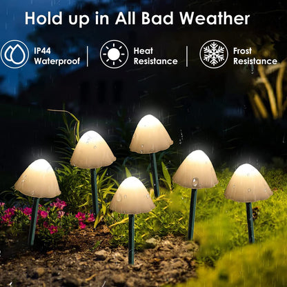 Waterproof LED Solar Mushroom Lights Outdoor Garden Patio Christmas Holiday Decoration For Lawn Dec 1