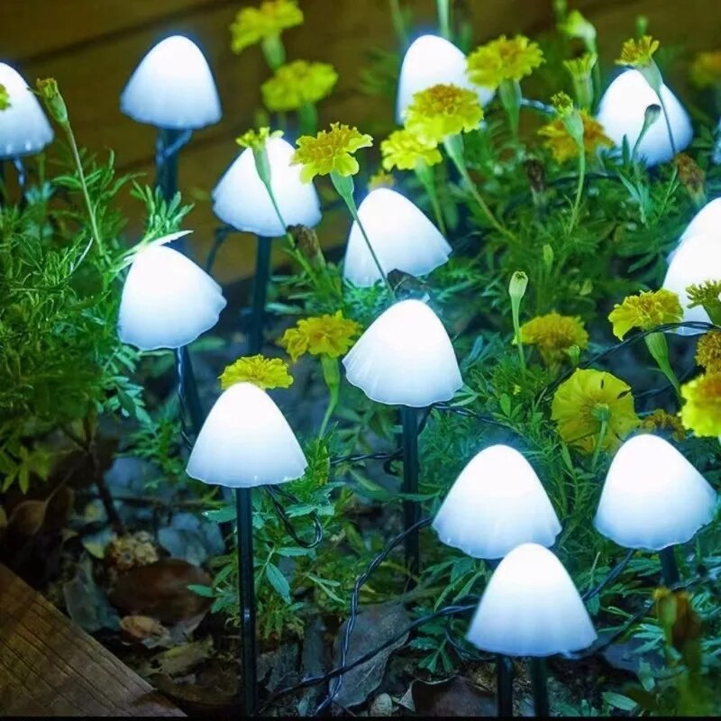 Waterproof LED Solar Mushroom Lights Outdoor Garden Patio Christmas Holiday Decoration For Lawn Dec 6