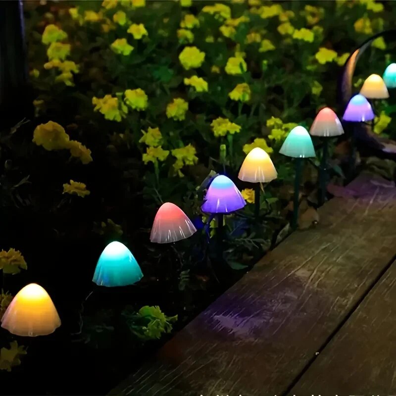 Waterproof LED Solar Mushroom Lights Outdoor Garden Patio Christmas Holiday Decoration For Lawn Dec 4
