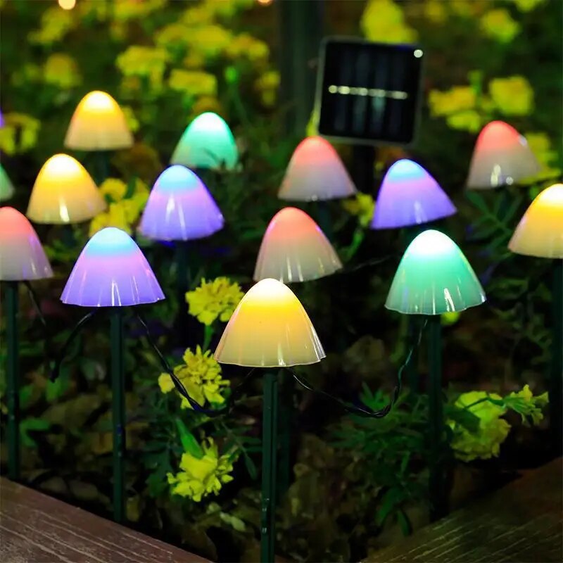 Waterproof LED Solar Mushroom Lights Outdoor Garden Patio Christmas Holiday Decoration For Lawn Dec 5