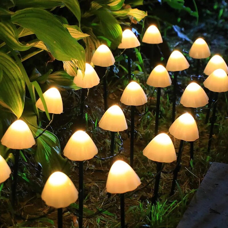 Waterproof LED Solar Mushroom Lights Outdoor Garden Patio Christmas Holiday Decoration For Lawn Dec 7