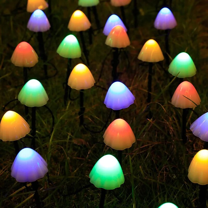Waterproof LED Solar Mushroom Lights Outdoor Garden Patio Christmas Holiday Decoration For Lawn Dec 8