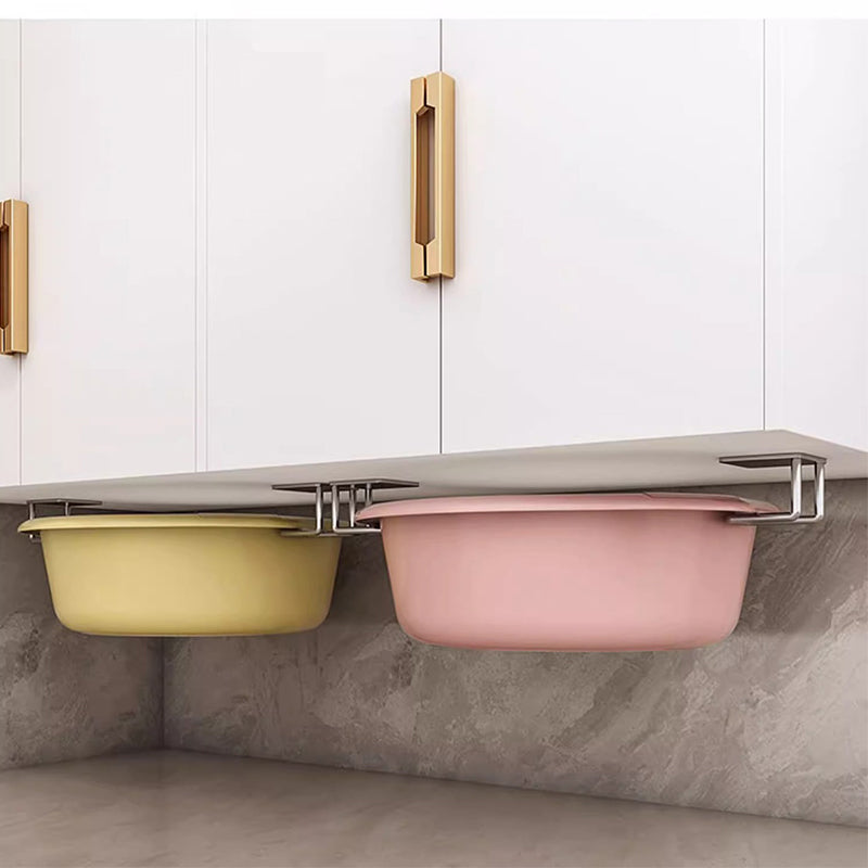 Kitchen Stainless Steel Storage Rack Wall Mounted Pot Cover Rack Cabinet Cutting Board Bottom Stora