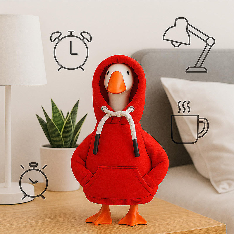 Mini Desktop Home Decor, Cute Hoodie Wearing Duck Figurine Sweatshirt Decor, Creative Gift For Home Decoration